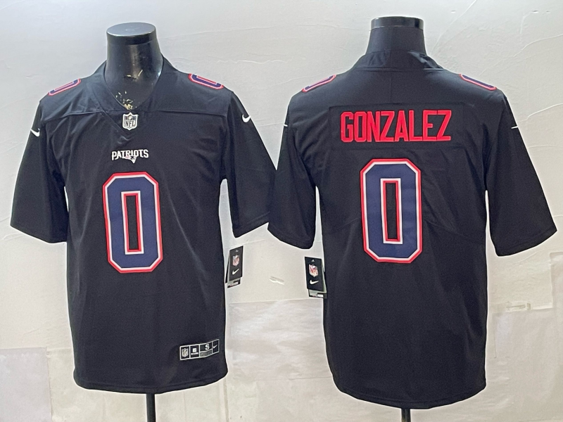 Men 2026 New England Patriots #0 Gowzalez black Super Bowl Nike Limited NFL Jersey2026002